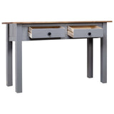 NNEVL Console Table Grey 110x40x72 cm Solid Pine Wood Panama Range