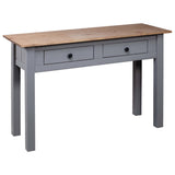NNEVL Console Table Grey 110x40x72 cm Solid Pine Wood Panama Range