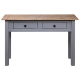 NNEVL Console Table Grey 110x40x72 cm Solid Pine Wood Panama Range