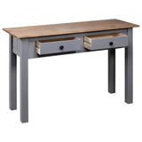 NNEVL Console Table Grey 110x40x72 cm Solid Pine Wood Panama Range
