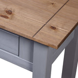 NNEVL Console Table Grey 110x40x72 cm Solid Pine Wood Panama Range