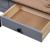 NNEVL Console Table Grey 110x40x72 cm Solid Pine Wood Panama Range