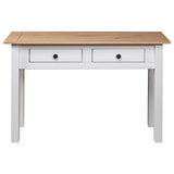 NNEVL Console Table White 110x40x72 cm Solid Pine Wood Panama Range
