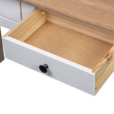 NNEVL Console Table White 110x40x72 cm Solid Pine Wood Panama Range