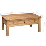 NNEVL Coffee Table 100x60x45 cm Solid Pine Wood Panama Range