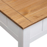 NNEVL Coffee Table White 100x60x45 cm Solid Pine Wood Panama Range