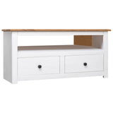 NNEVL Corner TV Cabinet White 93x49x49 cm Solid Pine Panama Range