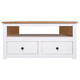 NNEVL Corner TV Cabinet White 93x49x49 cm Solid Pine Panama Range