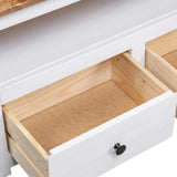 NNEVL Corner TV Cabinet White 93x49x49 cm Solid Pine Panama Range