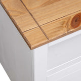 NNEVL Corner TV Cabinet White 93x49x49 cm Solid Pine Panama Range