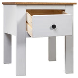 NNEVL Bedside Cabinet White 46x40x57 cm Pine Panama Range