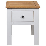 NNEVL Bedside Cabinet White 46x40x57 cm Pine Panama Range