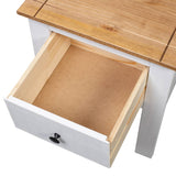 NNEVL Bedside Cabinet White 46x40x57 cm Pine Panama Range