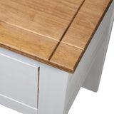 NNEVL Bedside Cabinet White 46x40x57 cm Pine Panama Range