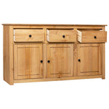 NNEVL Sideboard 135x40x80 cm Solid Pinewood Panama Range