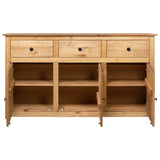 NNEVL Sideboard 135x40x80 cm Solid Pinewood Panama Range