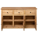 NNEVL Sideboard 135x40x80 cm Solid Pinewood Panama Range