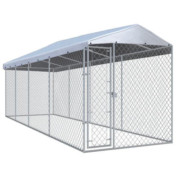 NNEVL Outdoor Dog Kennel with Roof 760x190x225 cm