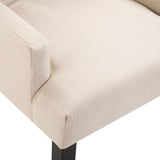NNEVL Dining Chairs with Armrests 2 pcs Beige Fabric