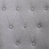 NNEVL Dining Chairs with Armrests 4 pcs Light Grey Fabric