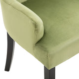 NNEVL Dining Chair with Armrests 2 pcs Light Green Velvet