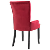 NNEVL Dining Chair with Armrests 4 pcs Red Velvet