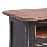 NNEVL TV Cabinet 120x30x40 cm Black Solid Reclaimed Wood