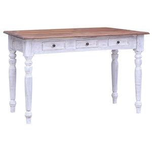 NNEVL Desk with Drawers White 117x57x75 cm Solid Reclaimed Wood