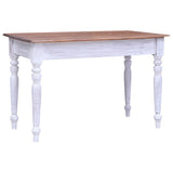 NNEVL Desk with Drawers White 117x57x75 cm Solid Reclaimed Wood