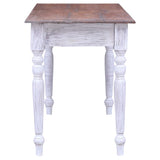 NNEVL Desk with Drawers White 117x57x75 cm Solid Reclaimed Wood