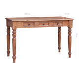 NNEVL Desk with Drawers 117x57x75 cm Solid Reclaimed Wood
