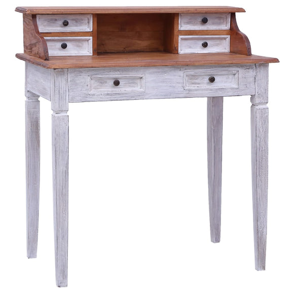 NNEVL Writing Desk with Drawers 90x50x101 cm Solid Reclaimed Wood