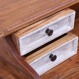 NNEVL Writing Desk with Drawers 90x50x101 cm Solid Reclaimed Wood