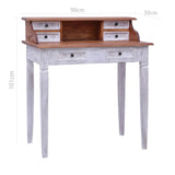 NNEVL Writing Desk with Drawers 90x50x101 cm Solid Reclaimed Wood