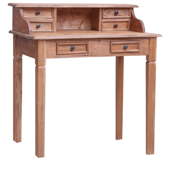 NNEVL Writing Desk with Drawers 90x50x101 cm Solid Reclaimed Wood
