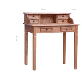 NNEVL Writing Desk with Drawers 90x50x101 cm Solid Reclaimed Wood