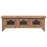 NNEVL TV Cabinet with 3 Drawers 120x30x40 cm Solid Mahogany Wood