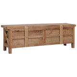 NNEVL TV Cabinet with 3 Drawers 120x30x40 cm Solid Mahogany Wood