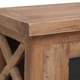 NNEVL TV Cabinet with 3 Drawers 120x30x40 cm Solid Mahogany Wood
