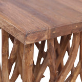 NNEVL Log Coffee Table 40x40x40 cm Solid Wood