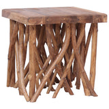 NNEVL Log Coffee Table 40x40x40 cm Solid Wood