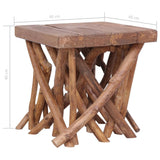 NNEVL Log Coffee Table 40x40x40 cm Solid Wood
