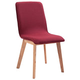 NNEVL Dining Chairs 6 pcs Red Fabric