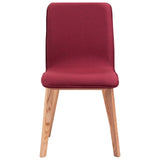 NNEVL Dining Chairs 6 pcs Red Fabric