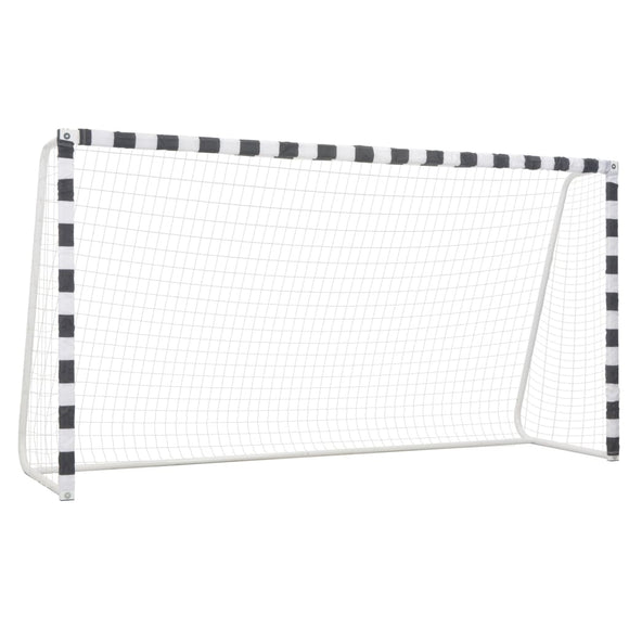 NNEVL Soccer Goal 300x160x90 cm Metal Black and White