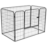NNEVL Heavy Duty Dog Playpen Black 120x80x70 cm Steel