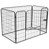 NNEVL Heavy Duty Dog Playpen Black 120x80x70 cm Steel