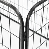 NNEVL Heavy Duty Dog Playpen Black 120x80x70 cm Steel