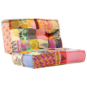 NNEVL Pouffe 100x100x20 cm Patchwork Fabric