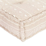 NNEVL Pouffe 100x100x20 cm Beige Fabric